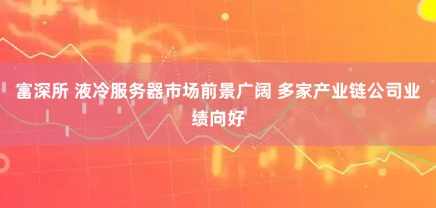 富深所 液冷服务器市场前景广阔 多家产业链公司业绩向好