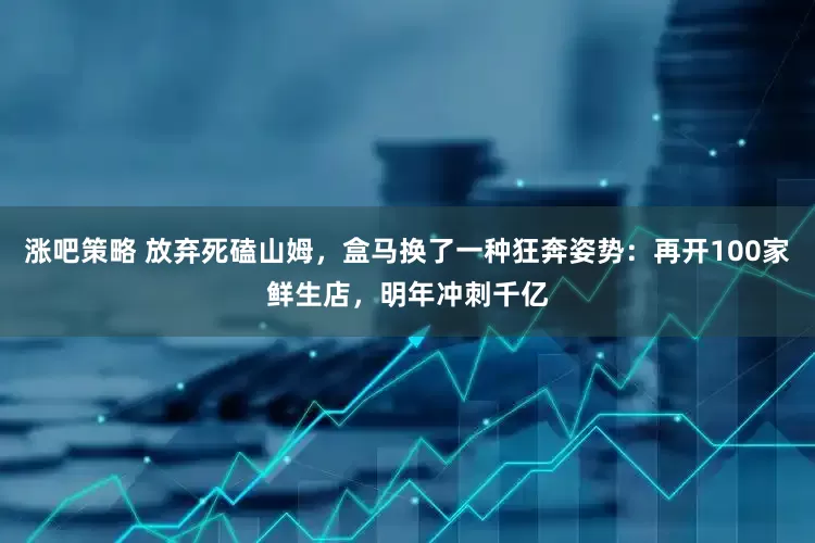 涨吧策略 放弃死磕山姆，盒马换了一种狂奔姿势：再开100家鲜生店，明年冲刺千亿